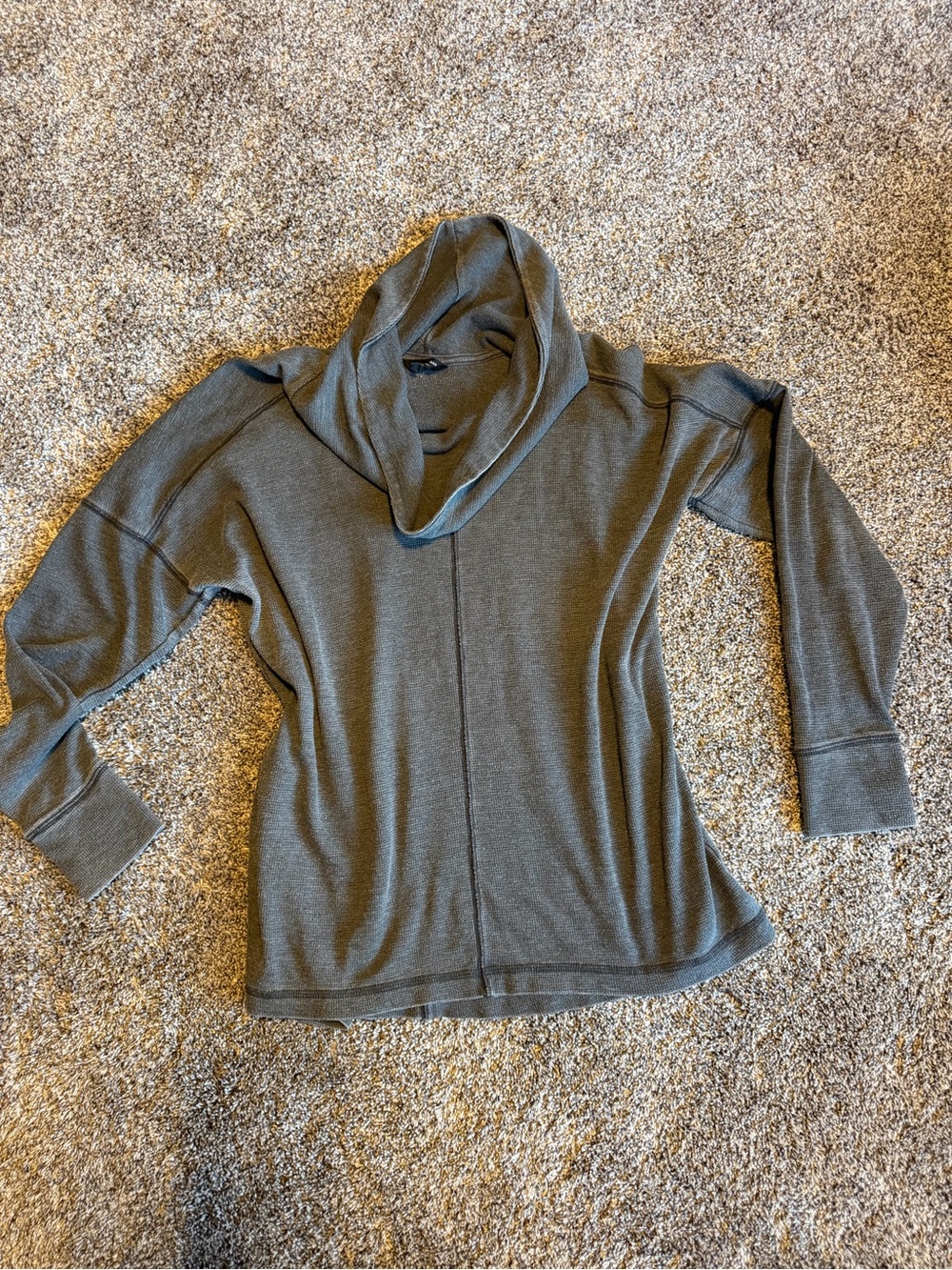 Lucky Brand Waffle Knit Cowl Neck Sweater